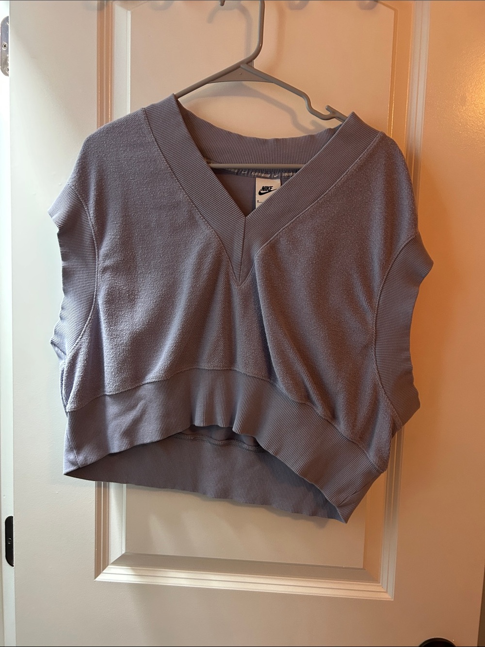 Nike Lavender V-Neck Cropped Knit Vest. Worn once